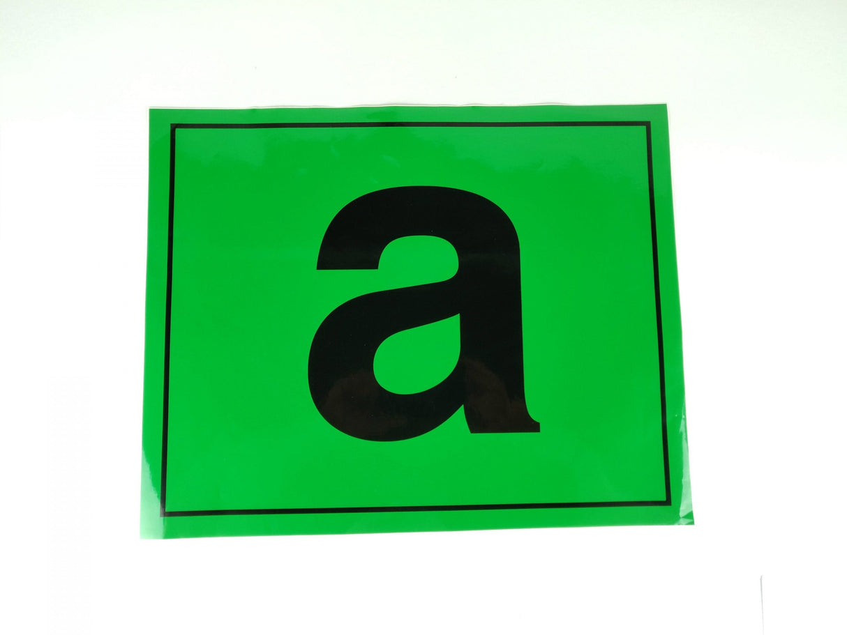 Samolepka "a (agricoli)" pro označení zemědělských produktů – 50 × 40 cm