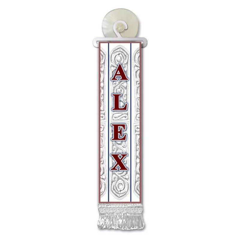 Μίνι σημαιάκι με όνομα για τζάμι αυτοκινήτου (Α-Ε)