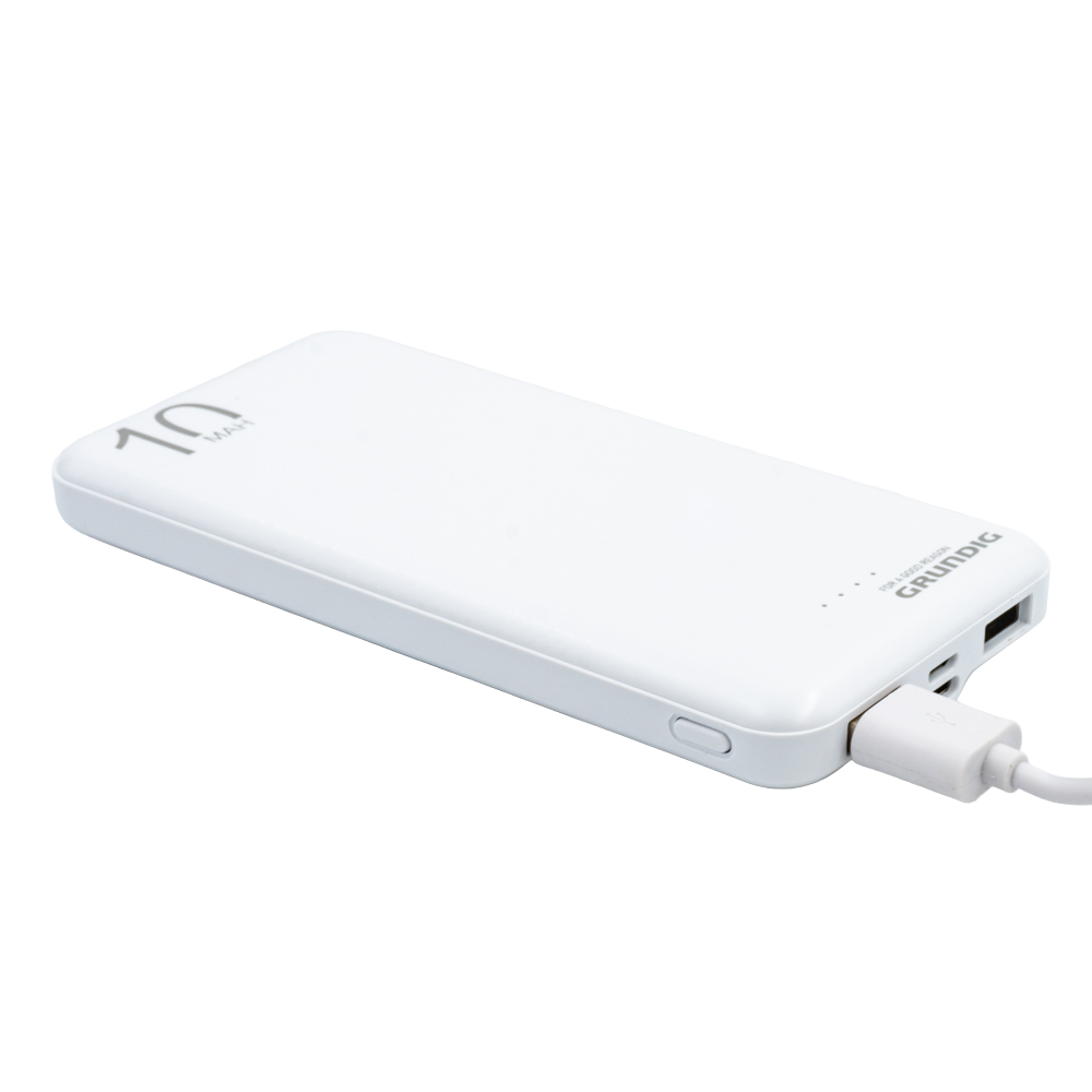 Power Bank Grundig 10.000mAh Λευκό – Για Φορητή Ενέργεια & Θερμαινόμενα Γιλέκα