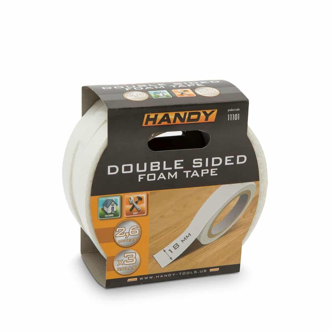 Doppelseitiges Schaumklebeband Set – 3 Stück, 18 mm x 2,6 m