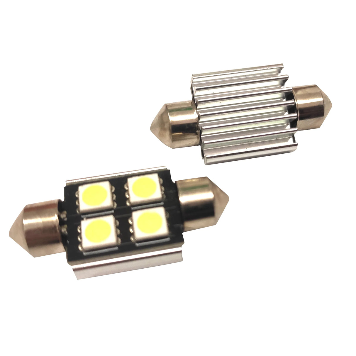 Bombilla SMD LED tipo festón 4 LED Canbus luz blanca