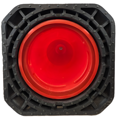 Výstražný kužeľ s plastovou základňou, 75 cm