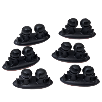 Set di 6 Clip Organizzacavi Adesive Carsun – Nero