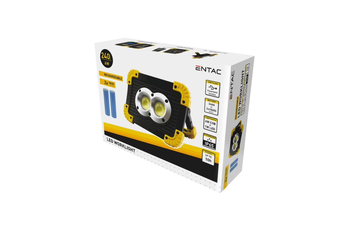 Radna LED lampa 6W+1W s powerbank funkcijom, IP65