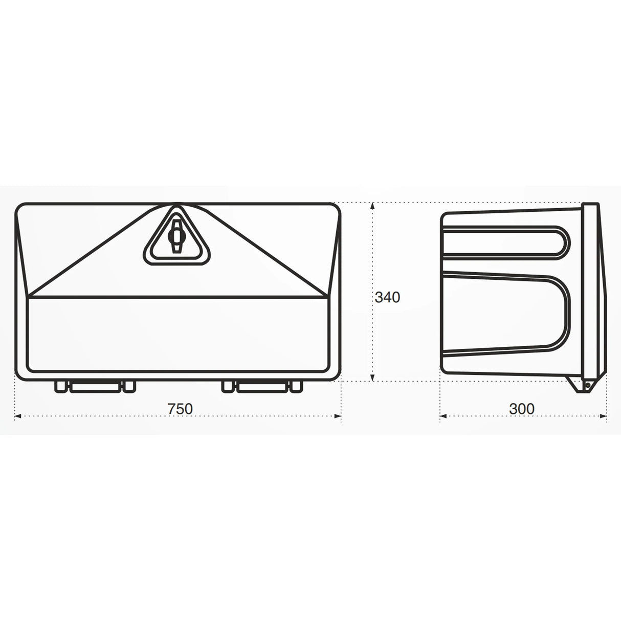 Zaklepajoča plastična škatla za orodje
