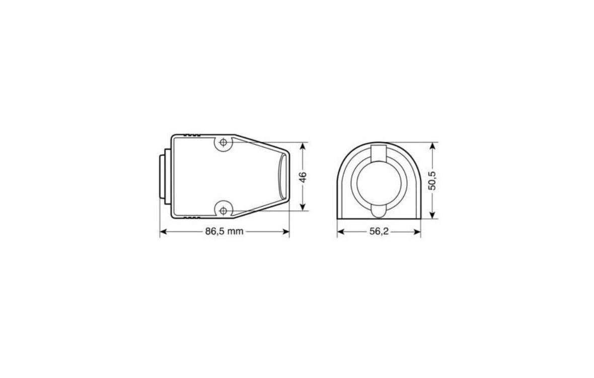 Voděodolná montovatelná zásuvka do autozapalovače 12/24V, max. 20A