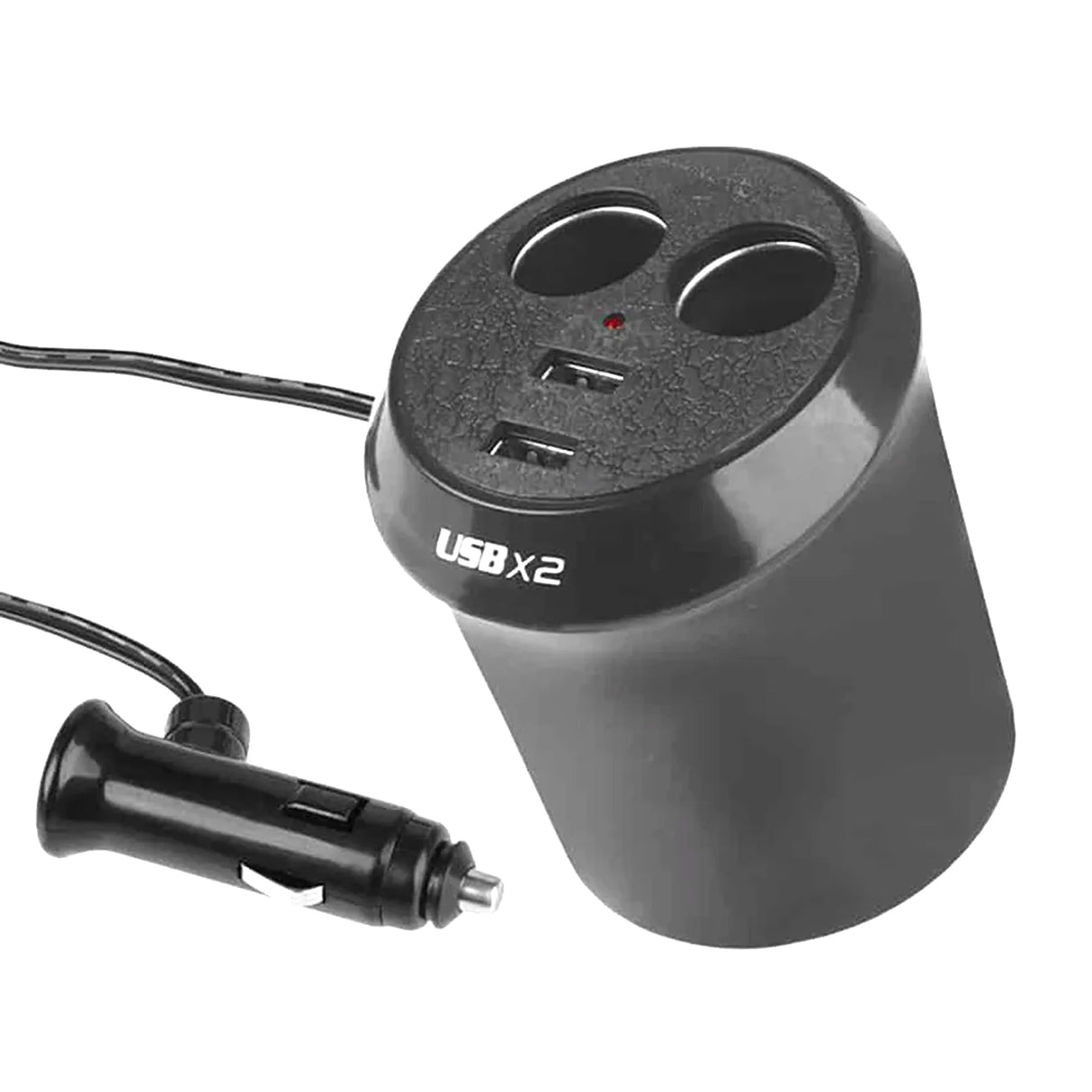 Multipresa da auto per portabicchieri con 2 prese accendisigari e 2 USB