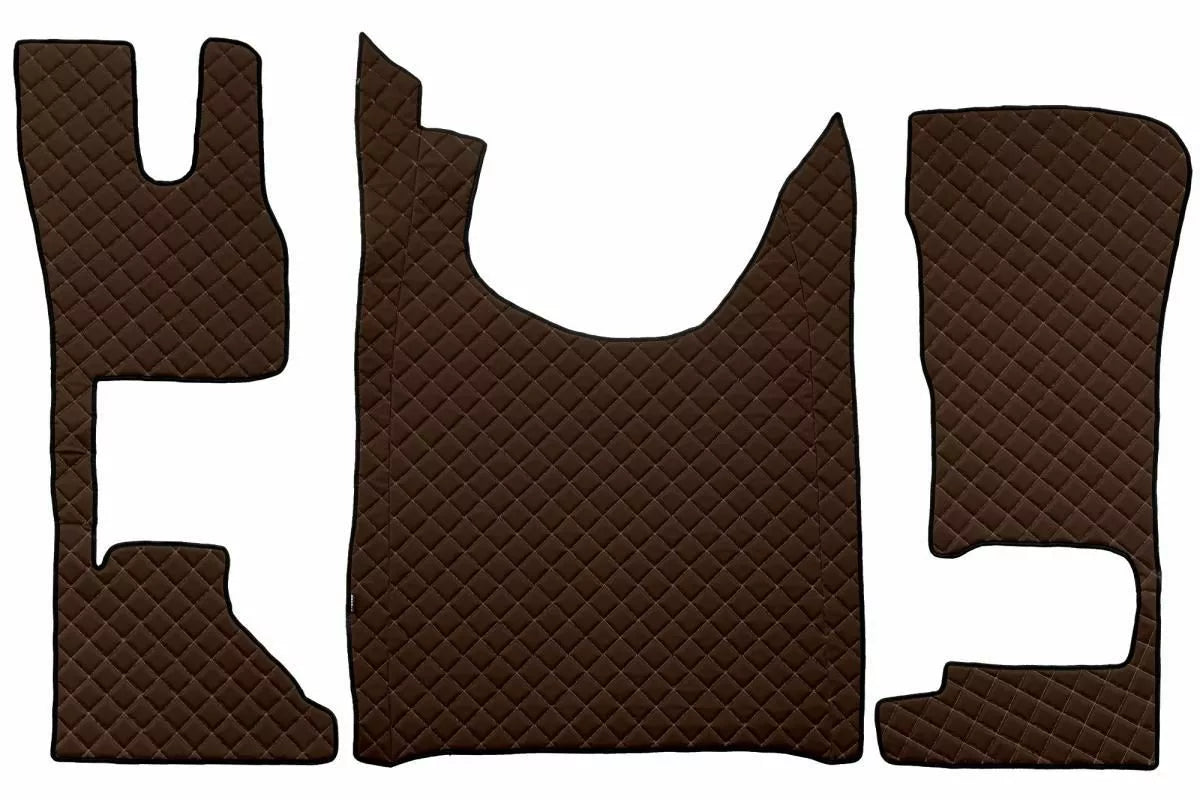 Quilted Faux Leather Floor Mat for DAF XG, XG+, XF NG with Fixed Passenger Seat