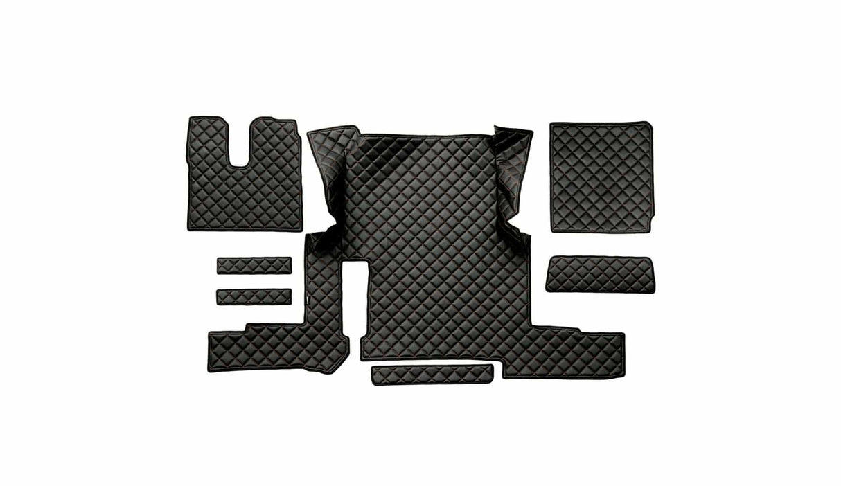 Луксозен капитониран кожен стелаж за MAN TGX автоматик (2018-2020) – с едно чекмедже