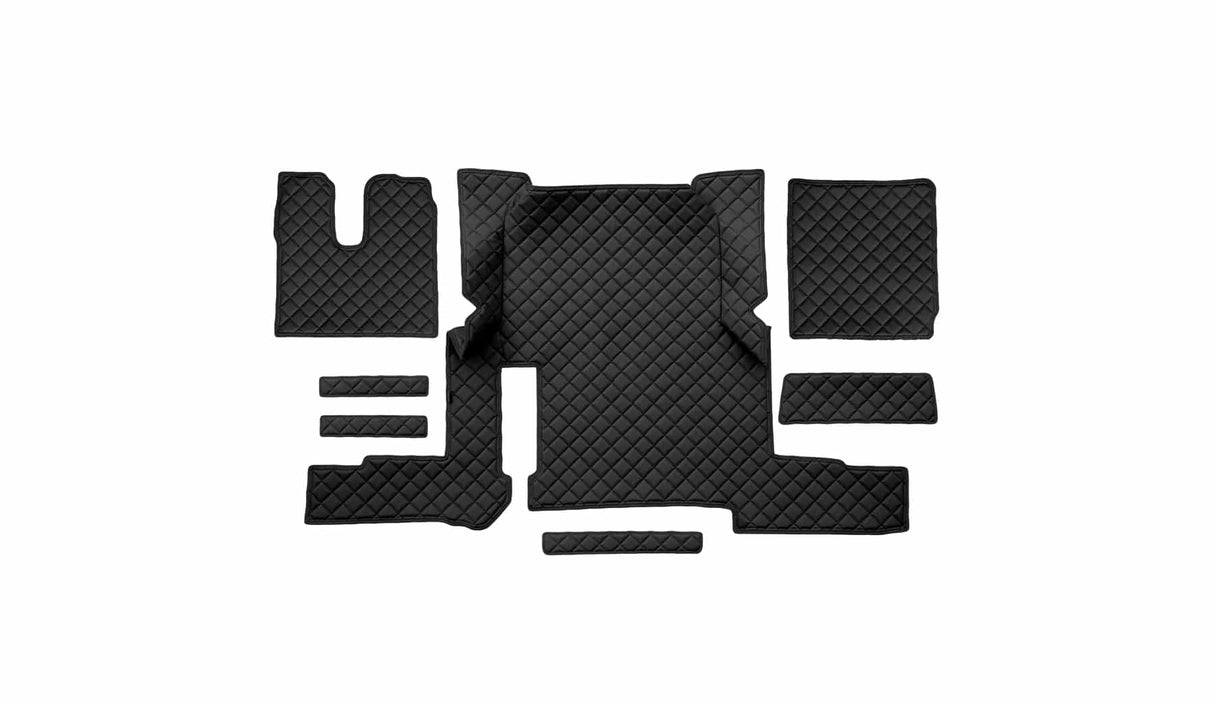 Луксозен капитониран кожен стелаж за MAN TGX автоматик (2018-2020) – с едно чекмедже