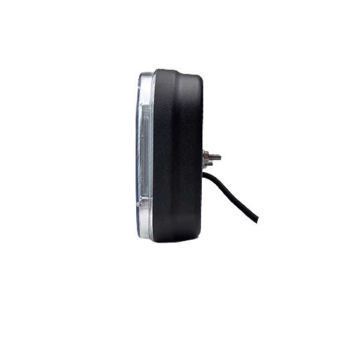 LED задна лампа с 5 функции и триъгълна призма – лява, с мъгла