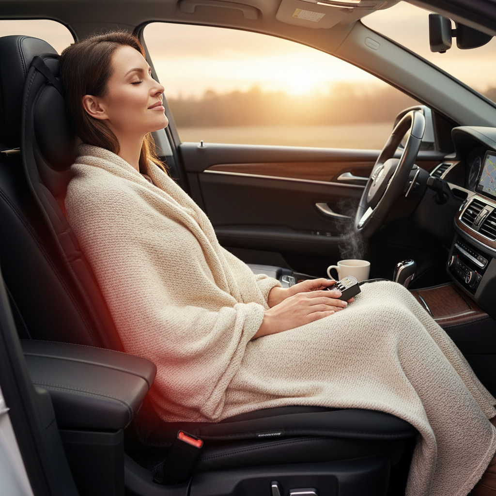 Θερμαινόμενο Κάλυμμα Καθίσματος Αυτοκινήτου με Μασάζ Dunlop