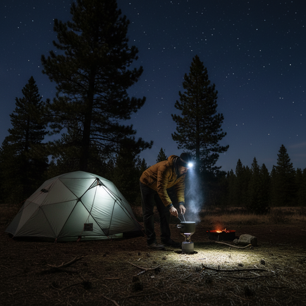 Rechargeable LED Headlamp with Adjustable Focus and Motion Sensor