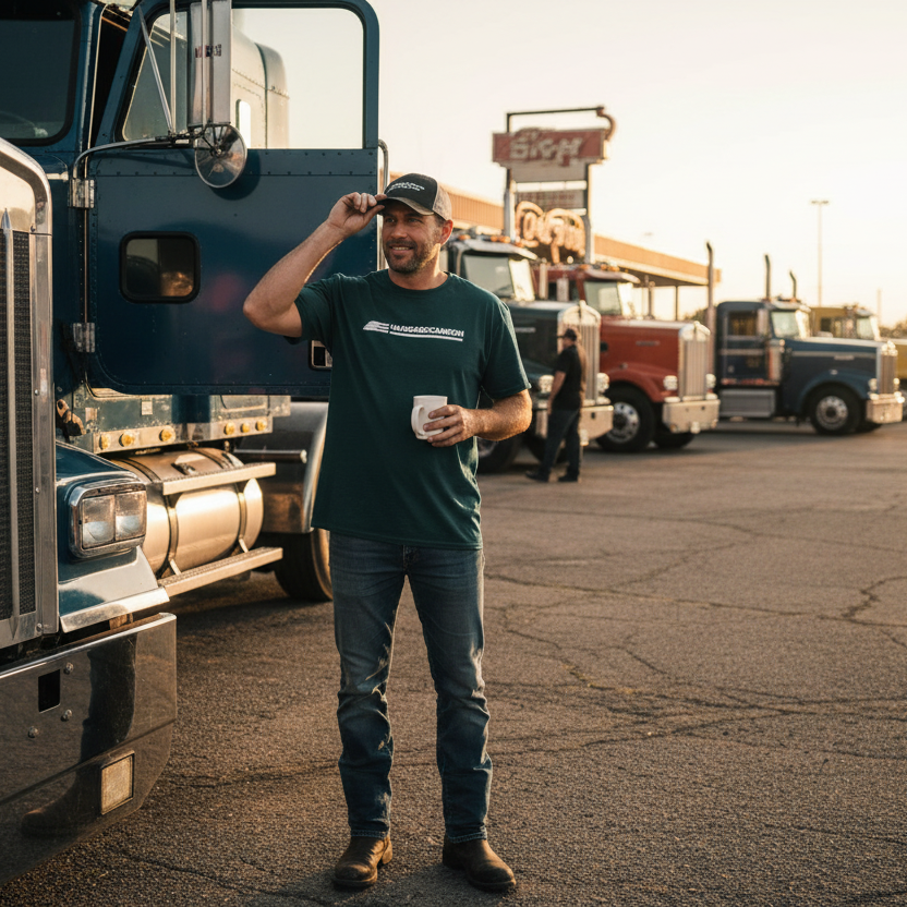 T-shirt Hungarocamion – 100% Algodão, Preta