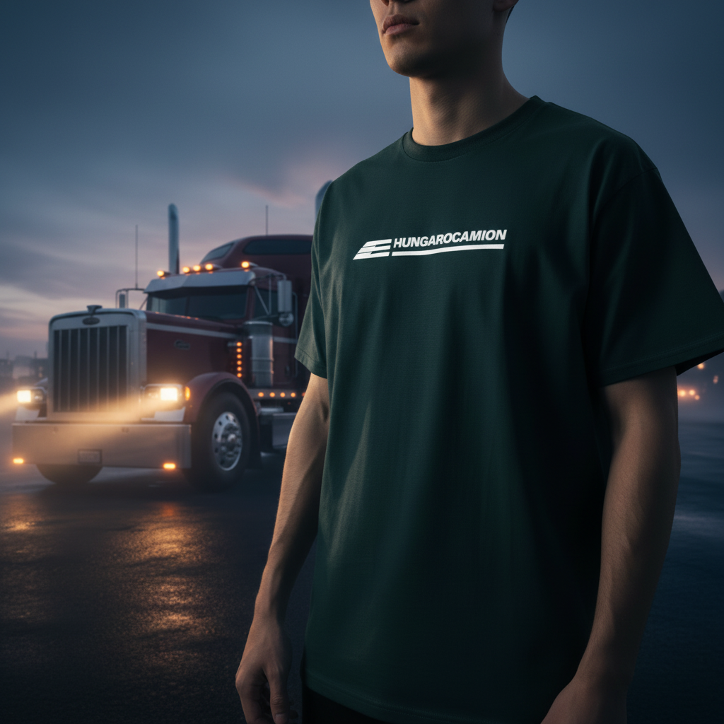 T-shirt Hungarocamion – 100% Algodão, Preta
