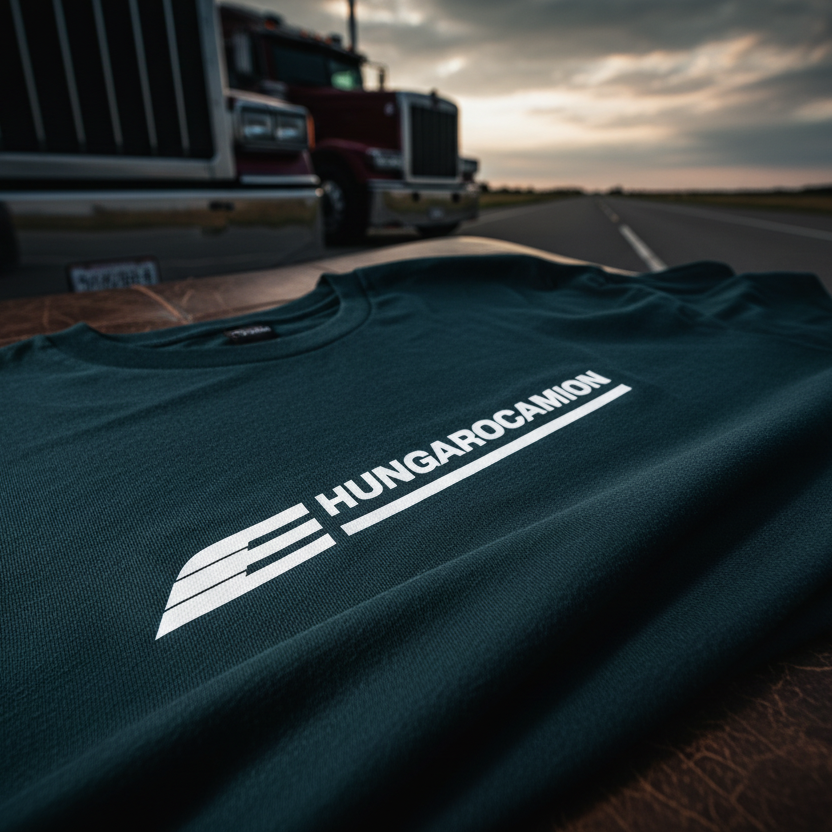T-shirt Hungarocamion – 100% Algodão, Preta
