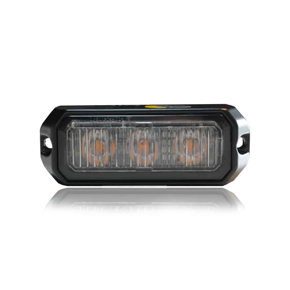 Přídavné výstražné LED světlo 3x3W, žluté, 12/24V, 26 režimů