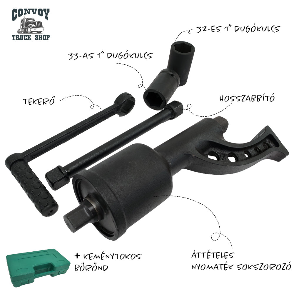 Мултипликатор за въртящ момент за гайки на колела с предавка