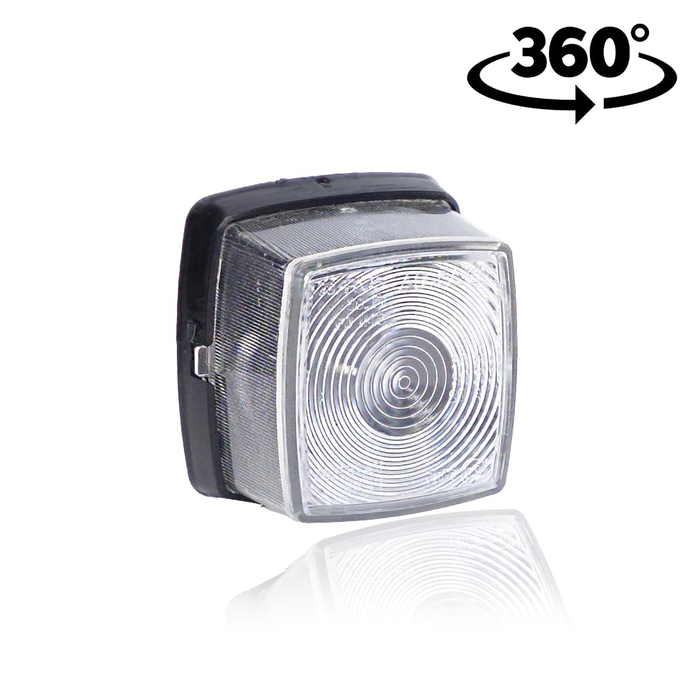 Weiße Positionsleuchte, groß, quadratisch