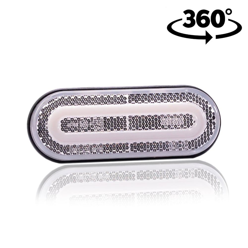 LED позиционна лампа с овална прозрачна форма, 12-36V