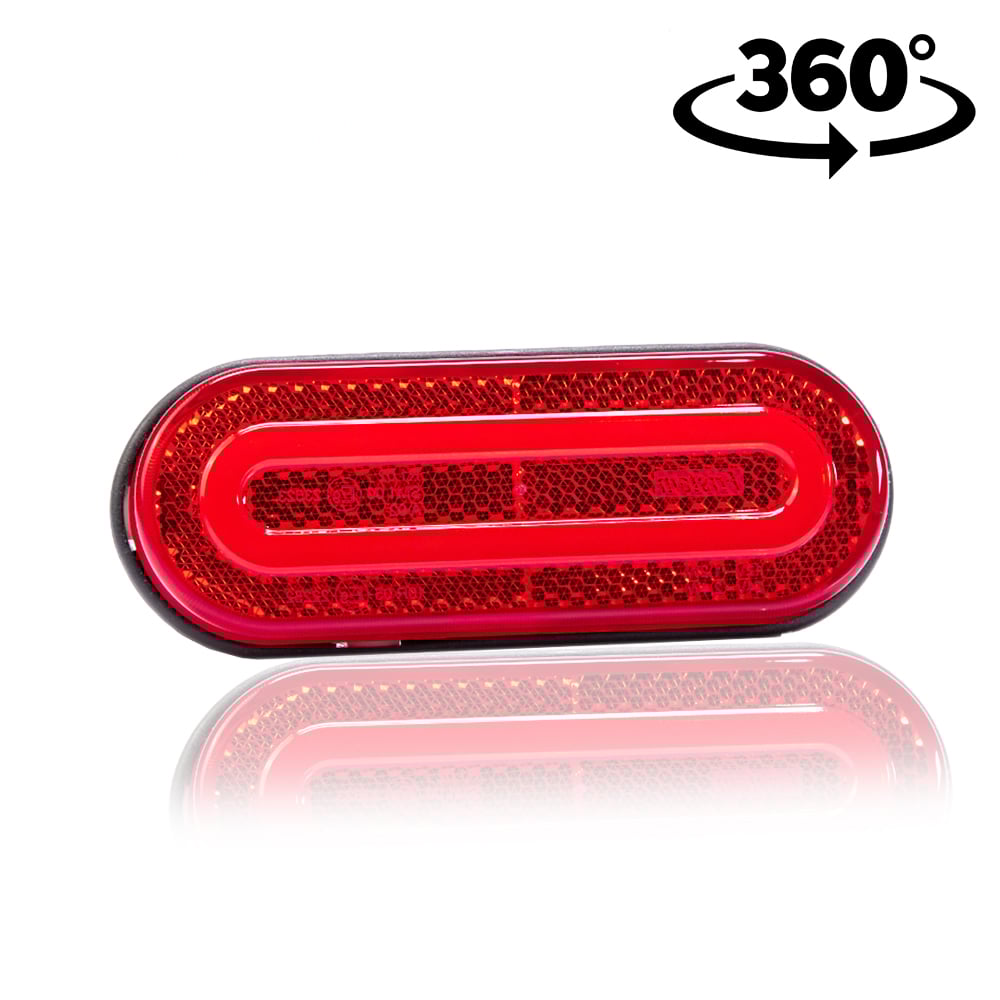 LED позиционна лампа с овална прозрачна форма, 12-36V