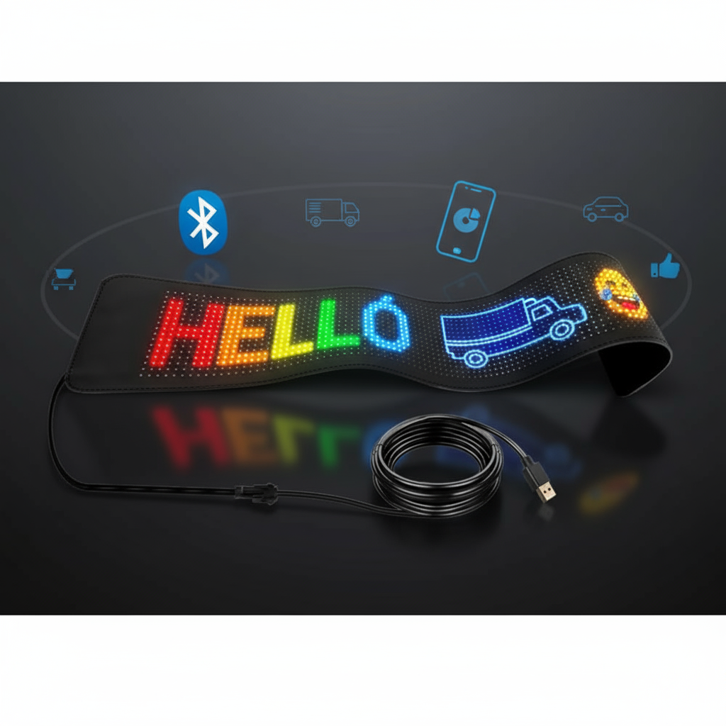 Гъвкав LED матричен панел Devil Eyes – Програмируем дисплей с Bluetooth управление