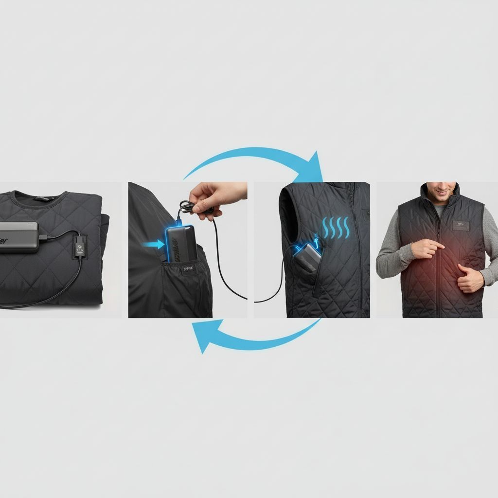 Power bank Energizer pentru vestă încălzită, cu încărcare rapidă USB-C și 3 ieșiri