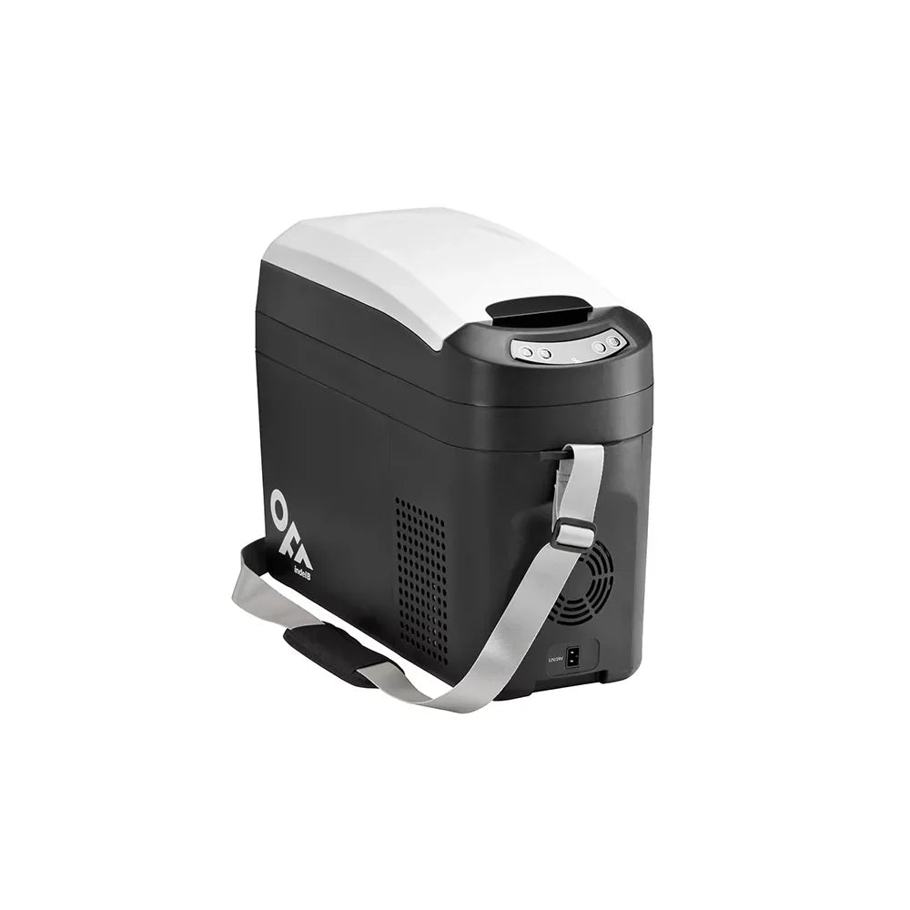 Indel B TB18 Kompressor-Kühlbox 18L für Auto – 12/24V, tragbar mit Schultergurt
