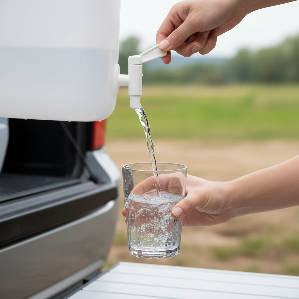 All Ride Wasserkanister mit Auslaufhahn, 15 Liter – Robuster HDPE-Kanister für Trinkwasser