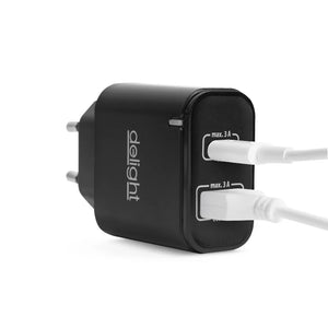 Telefónový nabíjací adaptér USB-A + USB-C s rýchlym nabíjaním PD20W