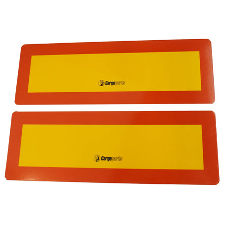 Coppia di pannelli riflettenti con cornice rossa per camion – 10x30 cm, non conforme agli standard UE