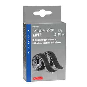 Selbstklebendes Klettband-Set, 90 cm, Schwarz