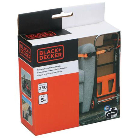 Spanngurt mit Ratsche und Haken, 5 m, 350 kg, Orange