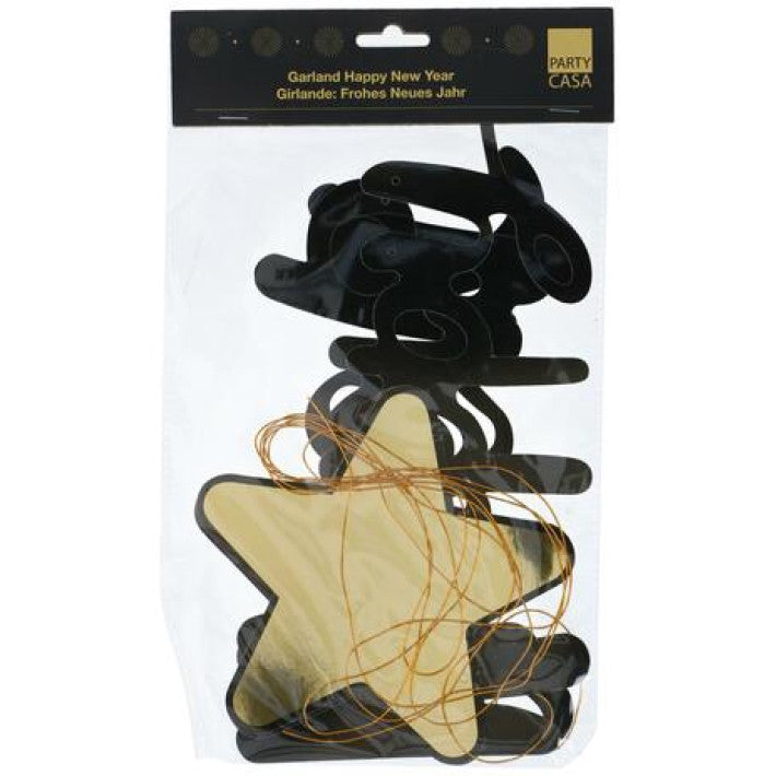 Viseća party dekoracija Happy New Year – zlatni natpis za doček Nove godine