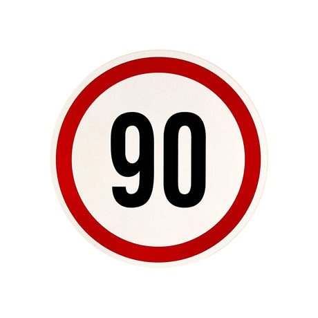 Reflective Speed Limit Sticker – 13 cm & 19 cm