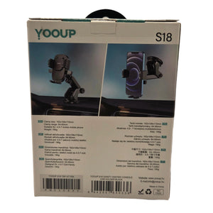 Suport auto pentru telefon cu ventuză Yooup S18, rotire 360°