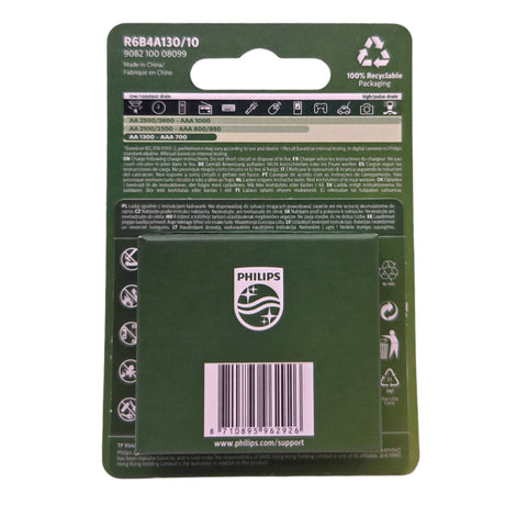 Pilha Recarregável AA Philips – Kit com 4 Unidades 1300mAh