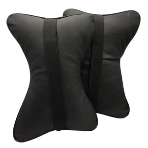 Set 2 perne pentru gât auto, bej-negru, ergonomice