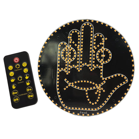 LED displej na zadné sklo auta s vtipnými emotikonmi a gestami, s diaľkovým ovládaním