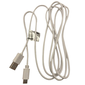 USB Type-C kábel Grunding, biely, 2 m