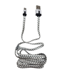Micro USB-B kabel za prijenos podataka i punjenje, 2 m, crno-bijeli