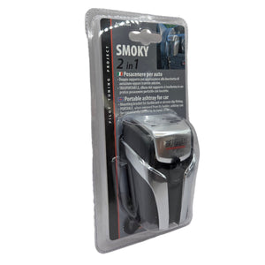 Сив автомобилен пепелник за въздуховод Lampa