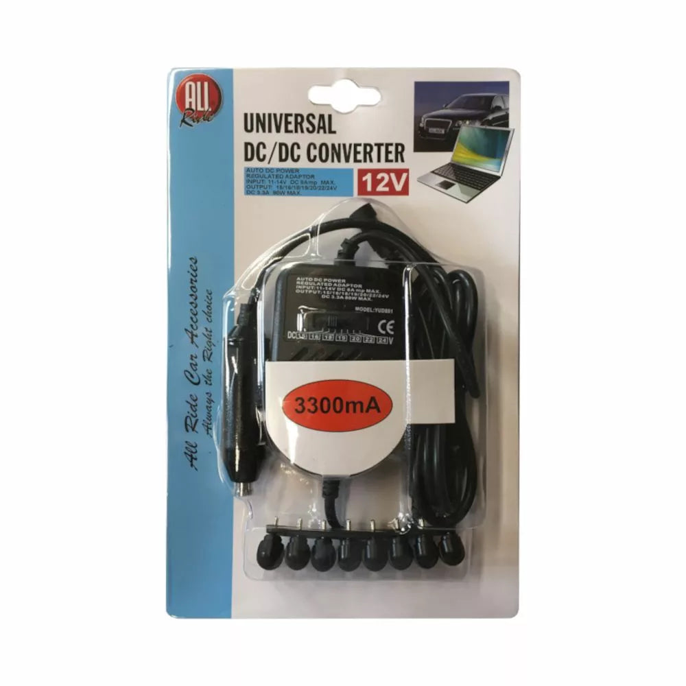 Chargeur universel pour ordinateur portable – Voiture 12V, 3300mA