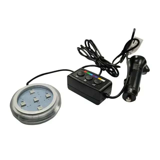 Base Iluminada Multicolor para Aromatizador de Carro (Compatível com 12V/24V)