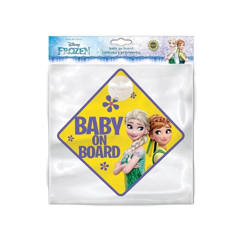 Panneau « Bébé à Bord » Ventouse – Motif Reine des Neiges