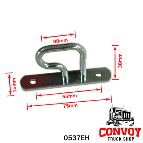 Mehrfach gebogener Planenhaken aus verzinktem Stahl