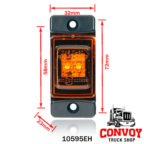 Kompakt LED pozicijska luč s stranskim ušesom