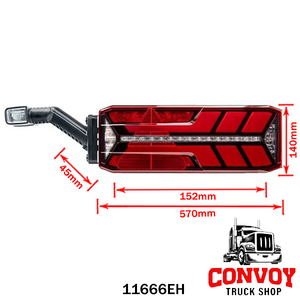 Aspöck Ecoled III LED Rückleuchte mit Gummilampe, 4-polig – für Schwarzmüller Anhänger (rechts/links)