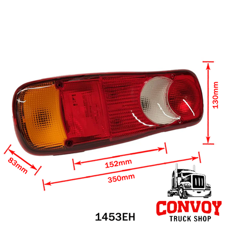 Zadné svetlo Vignal pre Renault s polmesiacovým tvarom a okrúhlym konektorom