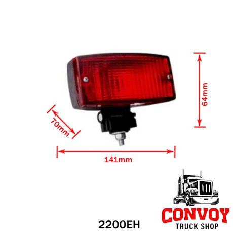 Universelle LED-Hecknebelleuchte mit Halterung, 12/24V, Ba15s-Fassung